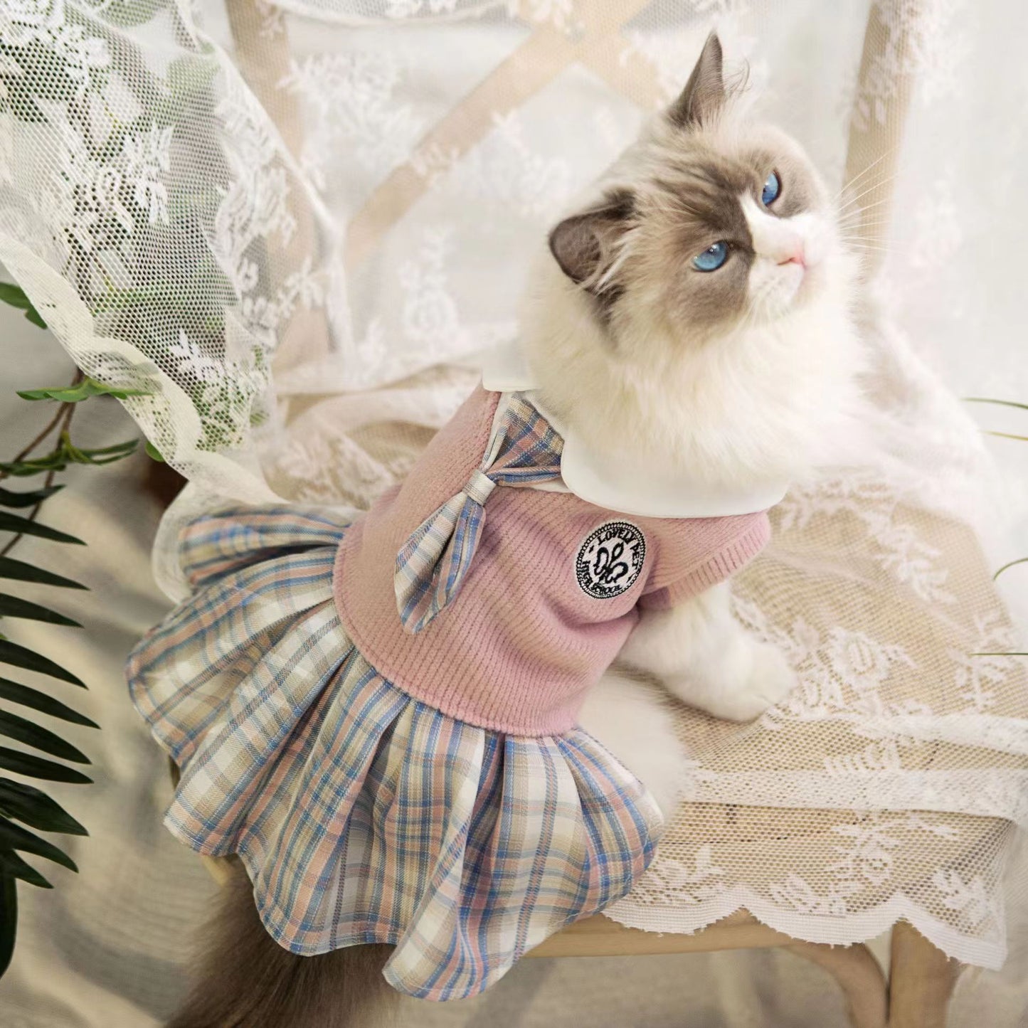 Haustierkleid mit Karorock